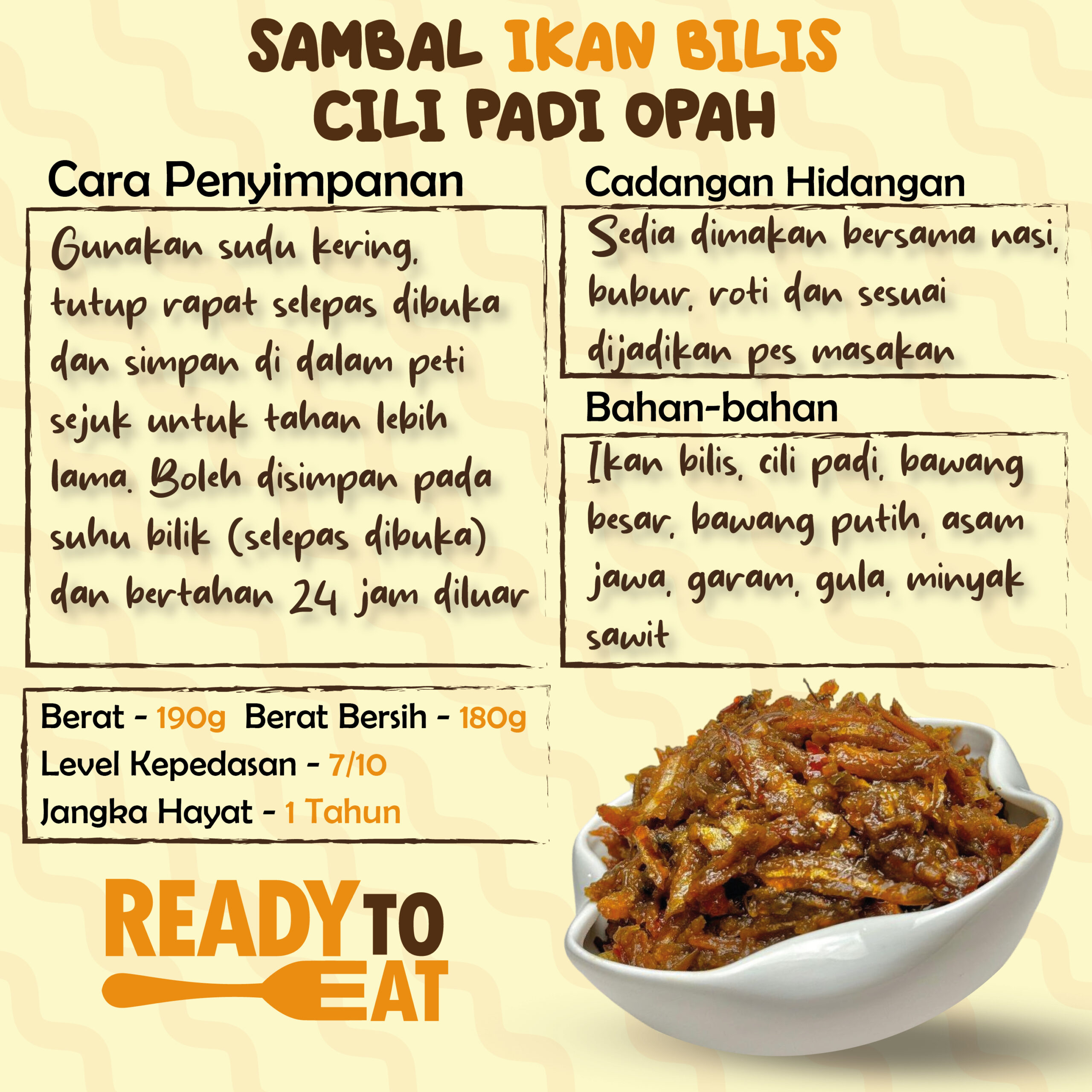 Sambal Ikan Bilis Cili Padi Opah - Image 2