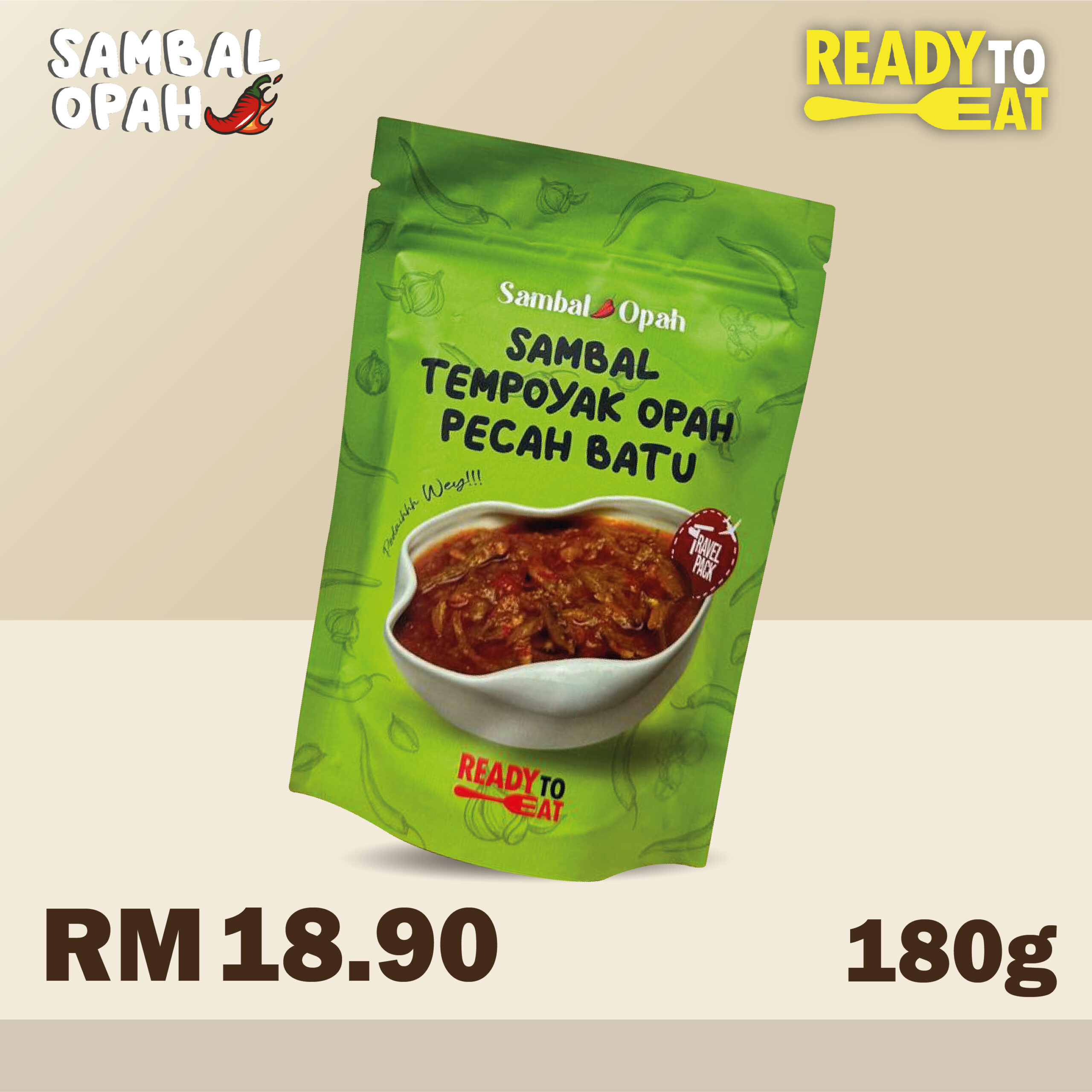 Sambal Tempoyak Opah Pecah Batu (Travel Pack XL)