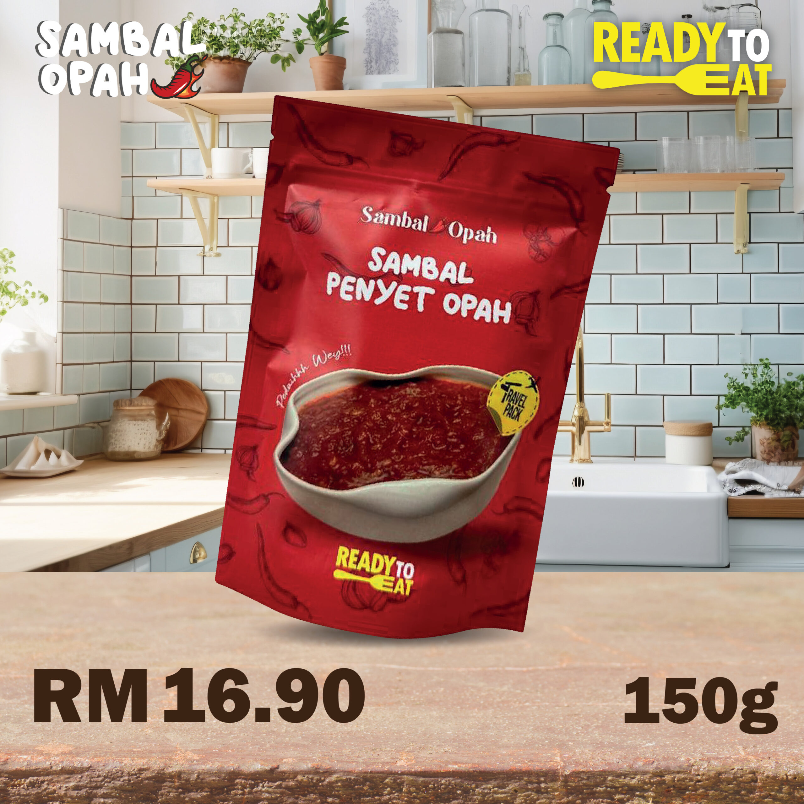 Sambal Penyet Opah (Travel Pack XL)